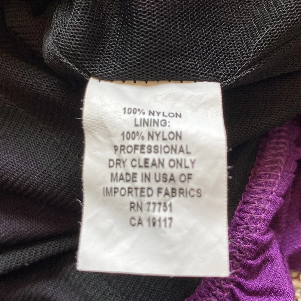 Betsey Johnson 90s Ruche Ruffle Top Corset Purple Goth Long Sleeve L - Picture 4 of 4